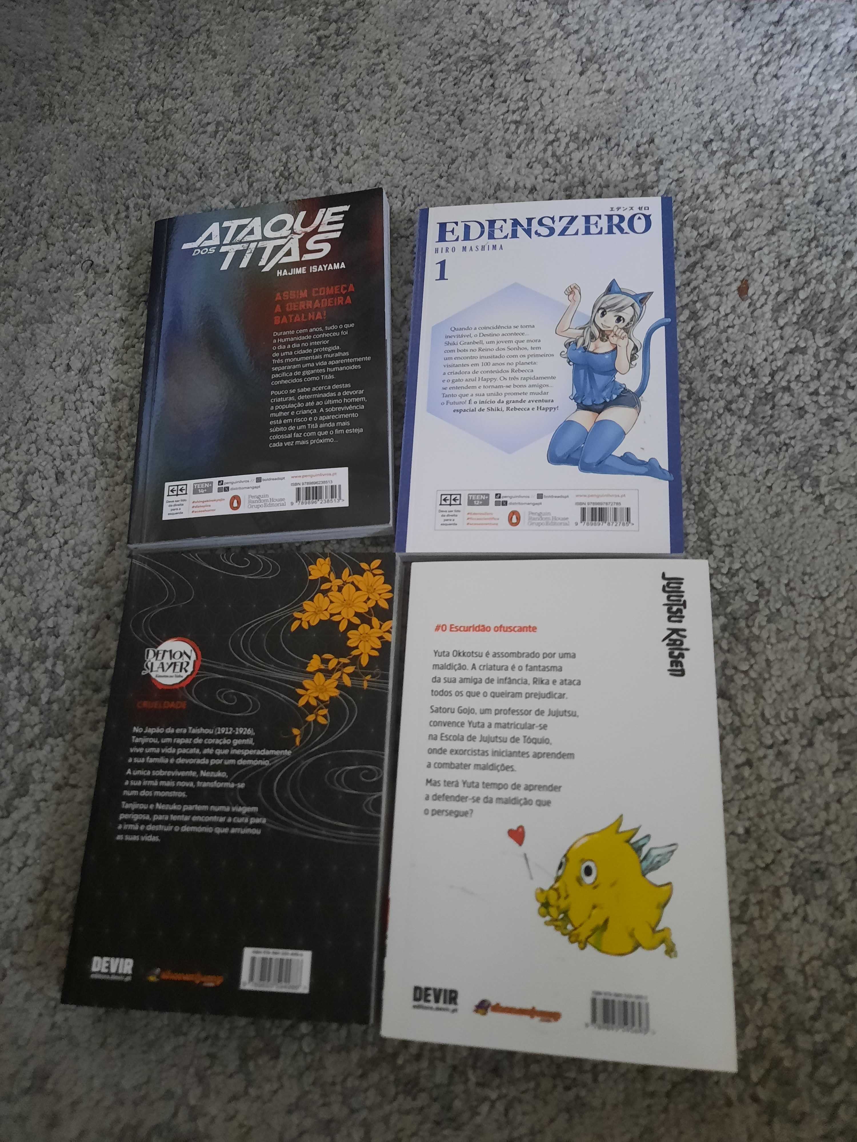 3 livros mangás em português