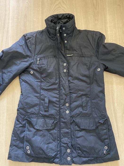 Tom Tailor damska kurtka czarna rozm 36 S pikowana ocieplana woskowana