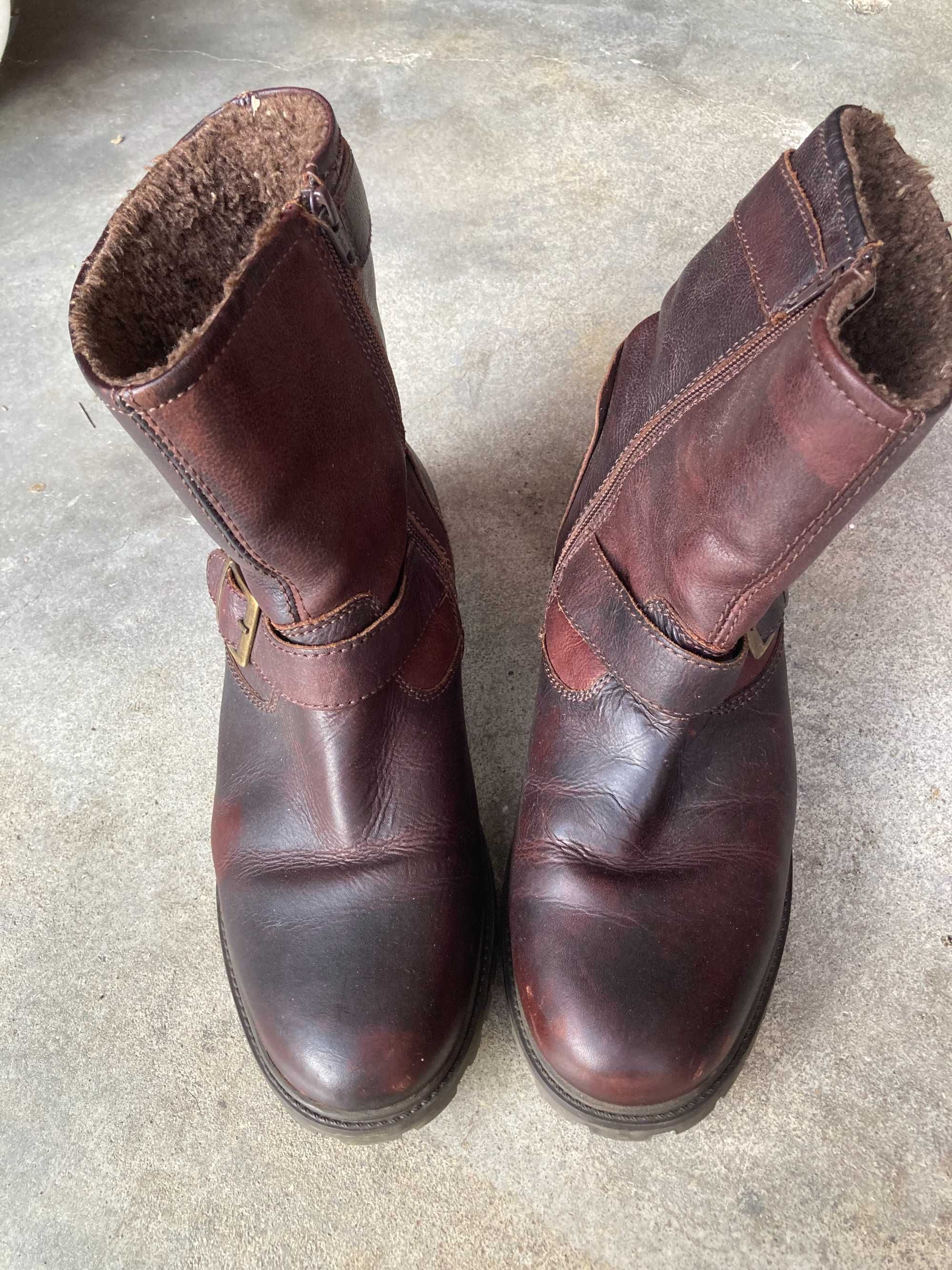 Botas em Pele Mota Café Racer Biker Style 45
