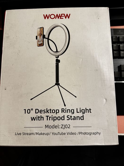 Statyw na telefon z lampą pierścieniową BLUETOOTH  NOWY