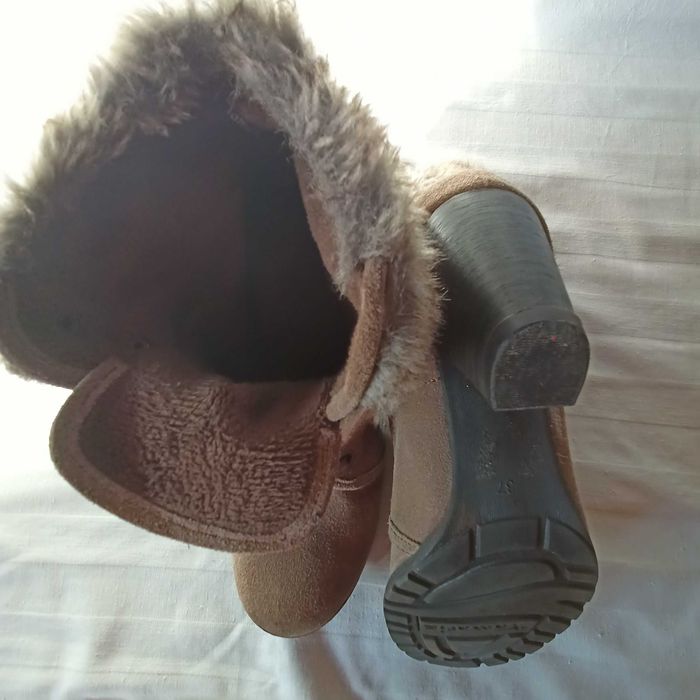 Tamaris botki ocieplane roz. 37 dł. wkł.23,5 cm- skóra -stan bdb