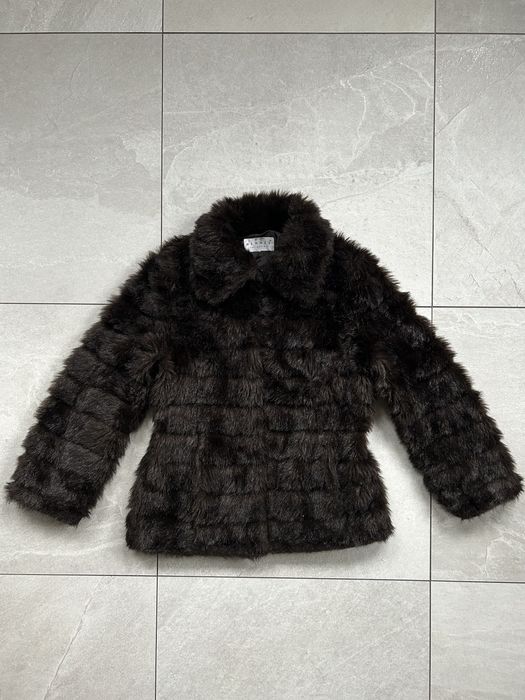 Futerko brazowe vibtage czekoladowe futro