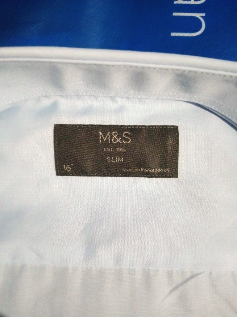 3 новые Мужские рубашки M&S (Marks &Spenser)41 ворот