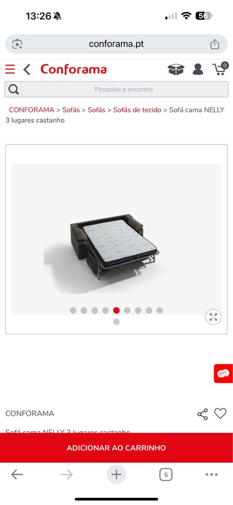 Sofá Cama Conforama 3 Lugares