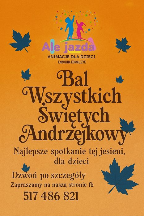 Bal Andrzejkowy/ warsztaty/ mikolajki/Animator/ dmuchaniec/ dla dzieci