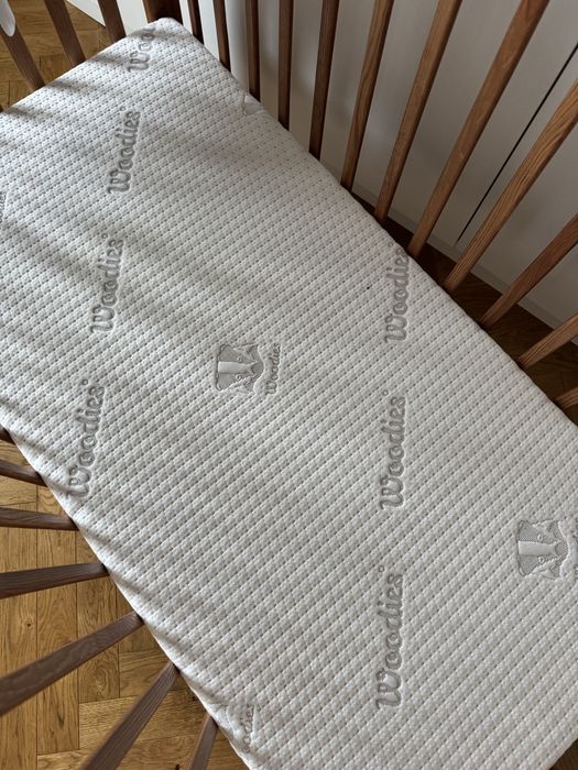 Łóżeczko Woodies classic cot + materac 120x60
