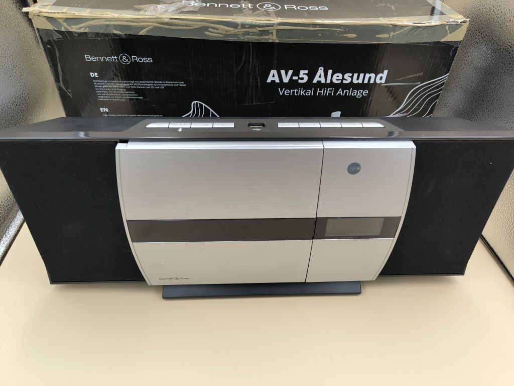 Wieża stereo boombox radioodtwarzacz Bennett&Ross AV-5 bluetooth