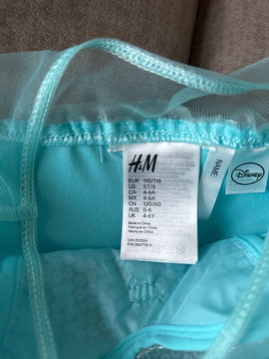 Kostium na bal Elsa Frozen H&M rozmiar 100/116