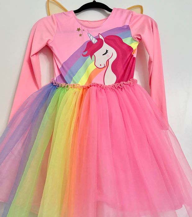 UNICORN JEDNOROŻEC do tańca, urodziny, impreza tęcza 128, 134 140