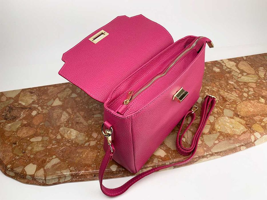 Сумка женская кожаная через плечо 2 ремня Virginia Conti 03360 Италия