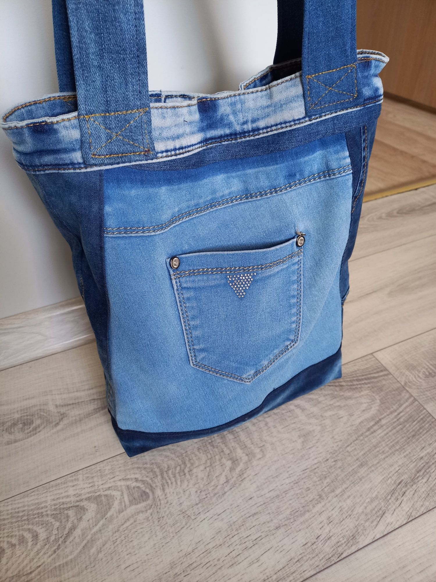 Torba jeansowa nowa hand made