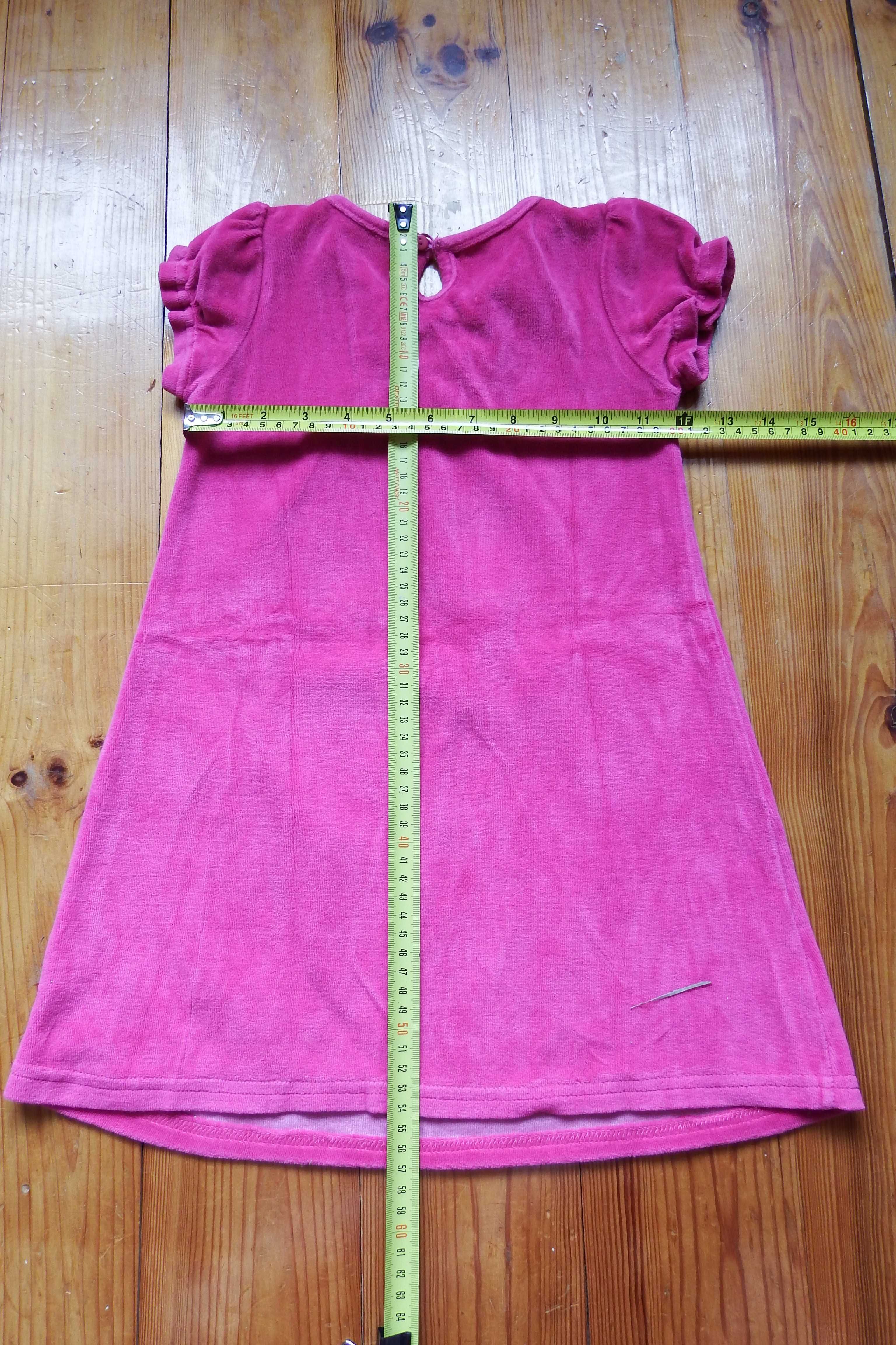 różowa sukienka welurowa 110