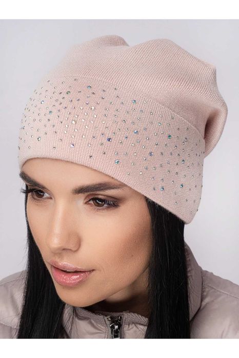 Женская стильная шапка со стразами. Разные цвета!!!
