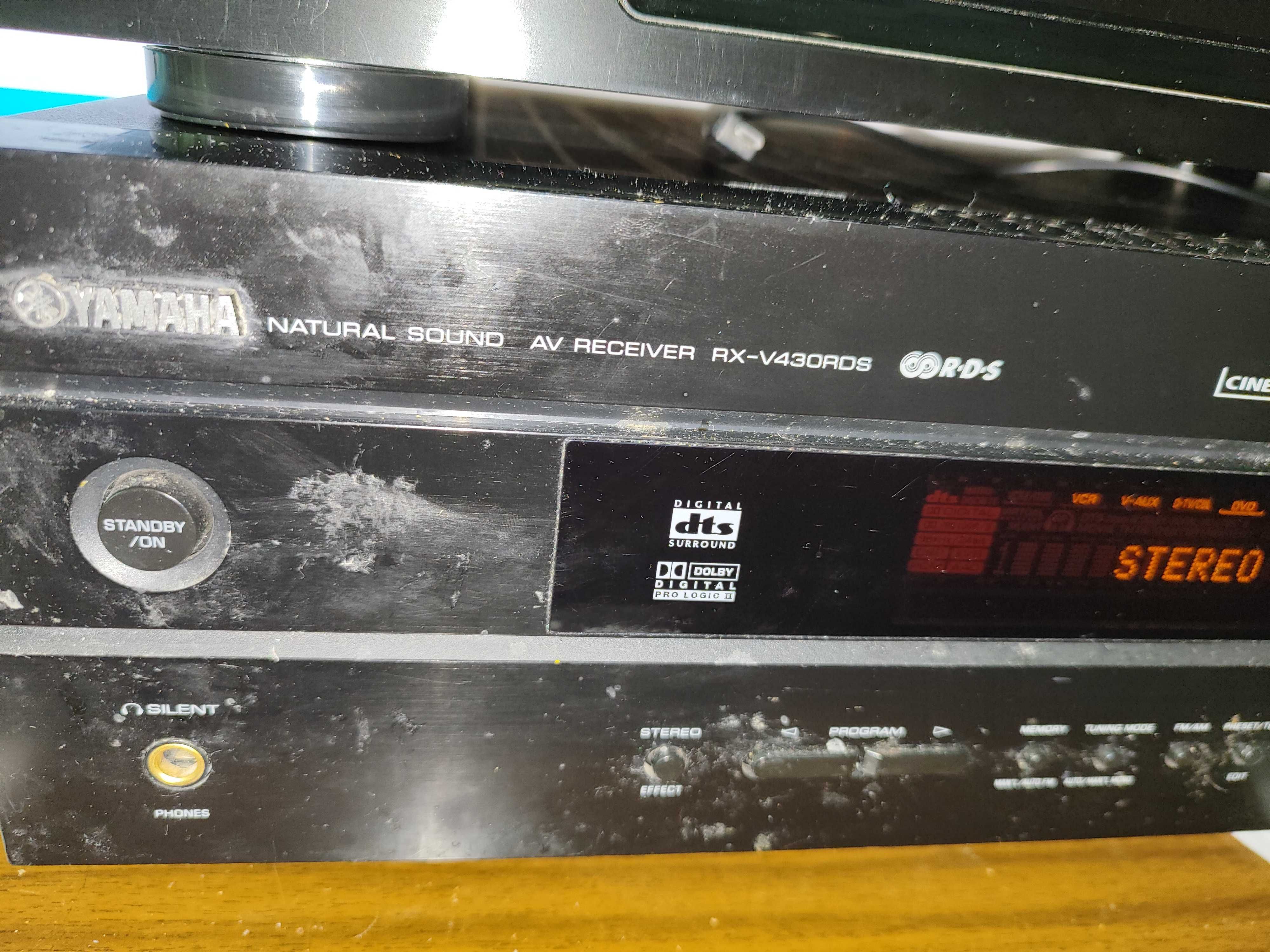 Amplituner YAMAHA RX V-430 RDS oraz nowy pilot.