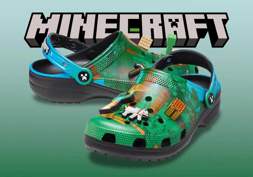 Шльопанці Crocs x Minecraft,оригінал,24\27\28 см,210829-90H