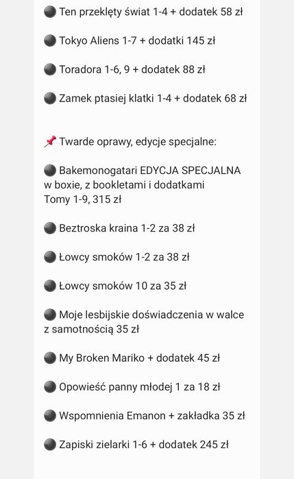 Mangi + dodatki WYPRZEDAŻ