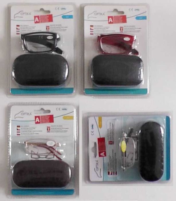 Okulary składane z etui do czytania +1 , +2,5