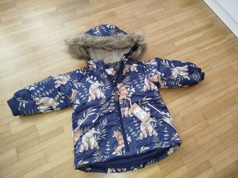 Newbie nowa kurtka liski granatowa 74