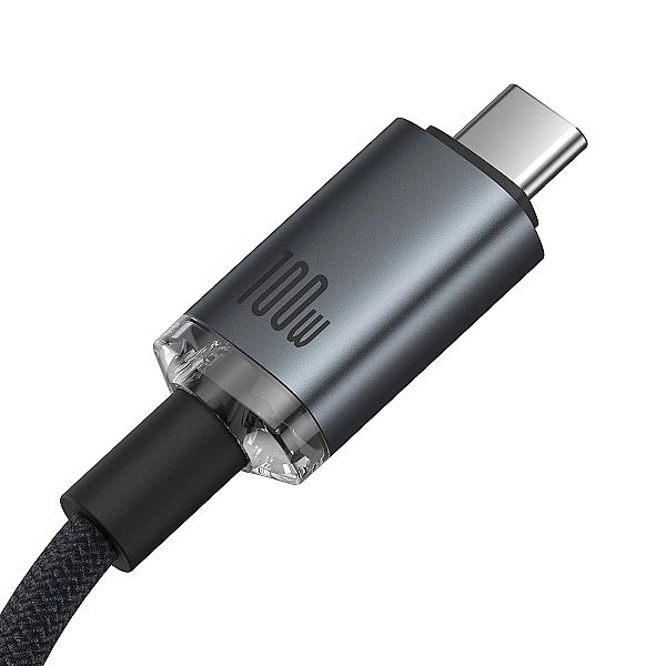 Kabel Baseus Crystal Shine CB USB-C / USB-C USB3.2/100W 20Gbps 1.5m -