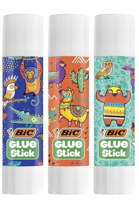 bic eco glue stick klej w sztyfcie dekor szkolny do papieru mocny 3szt