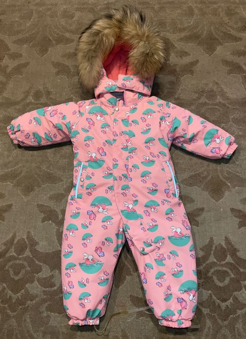 Комбінезон зимовий персикового кольору Lassye для дівчинки