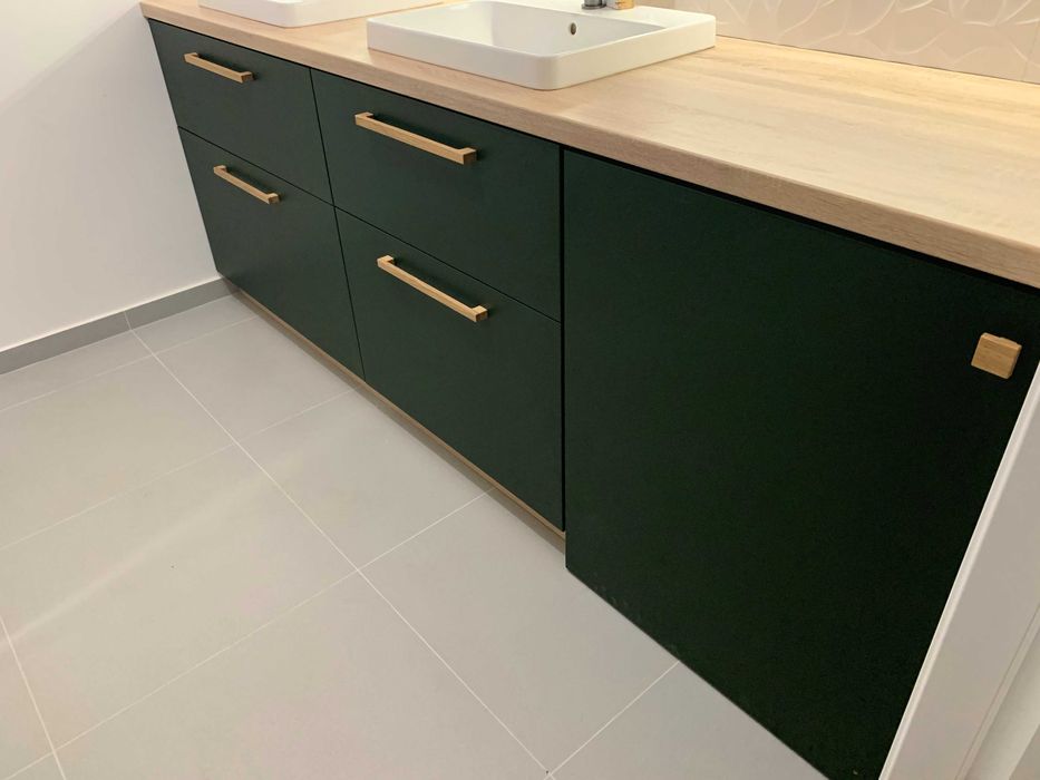 Uchwyt meblowy klejony o długości 184mm dębowy