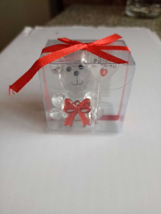 Подарок медвежёнок стеклянный фигурка под хрусталь