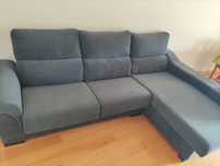 Sofá grande com chaise longue usado (entrega em dias específicos)