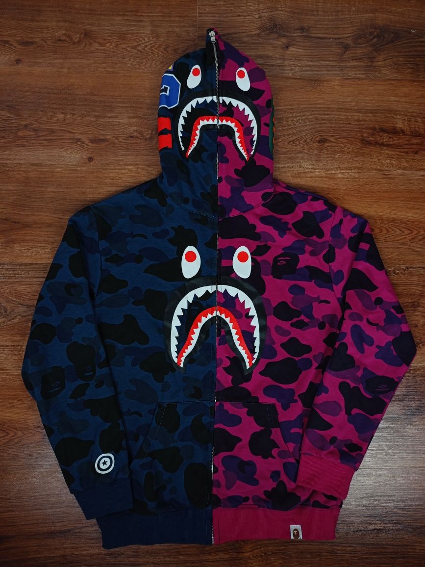 Bluza Bape Rekin Shark z Kapturem Hoodie Size M/L