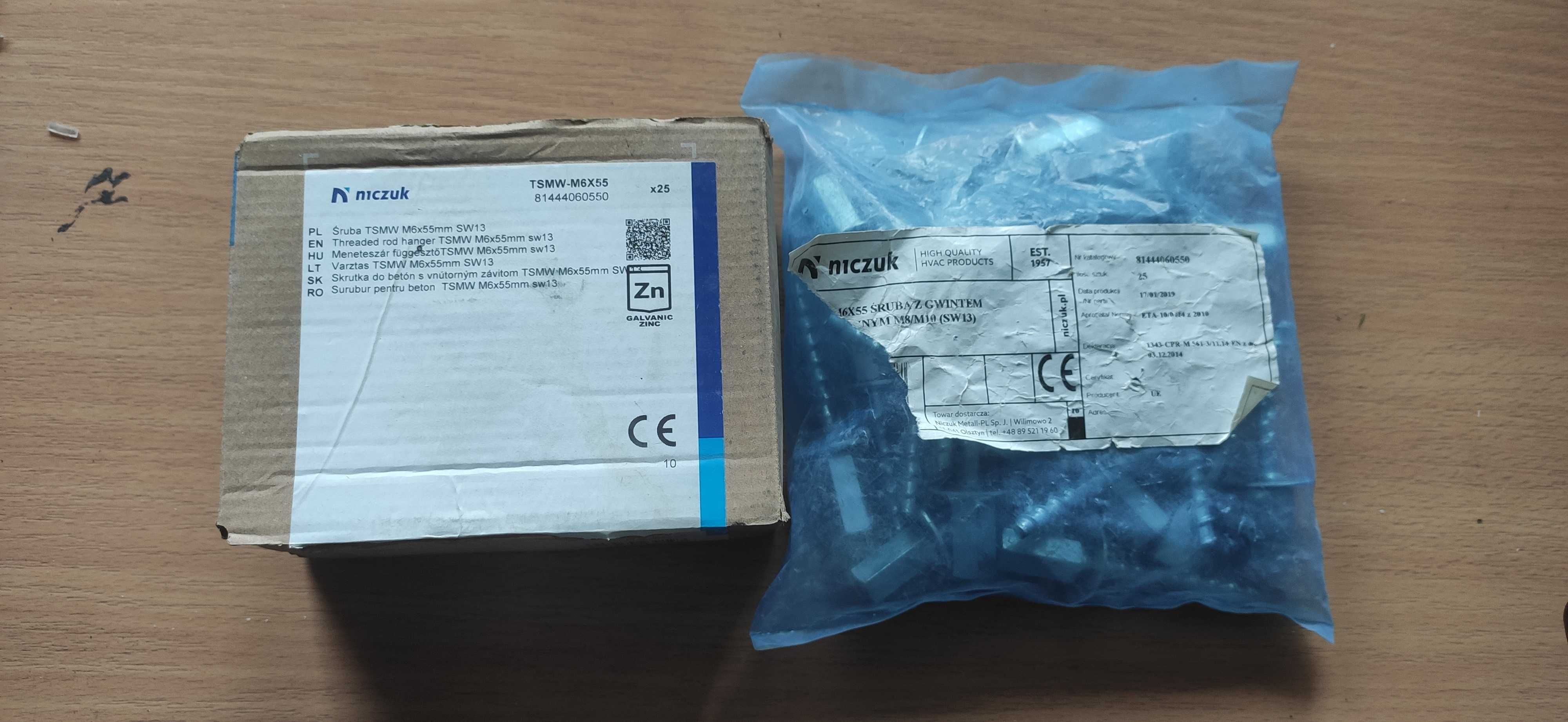 Śruby do betonu Niczuk