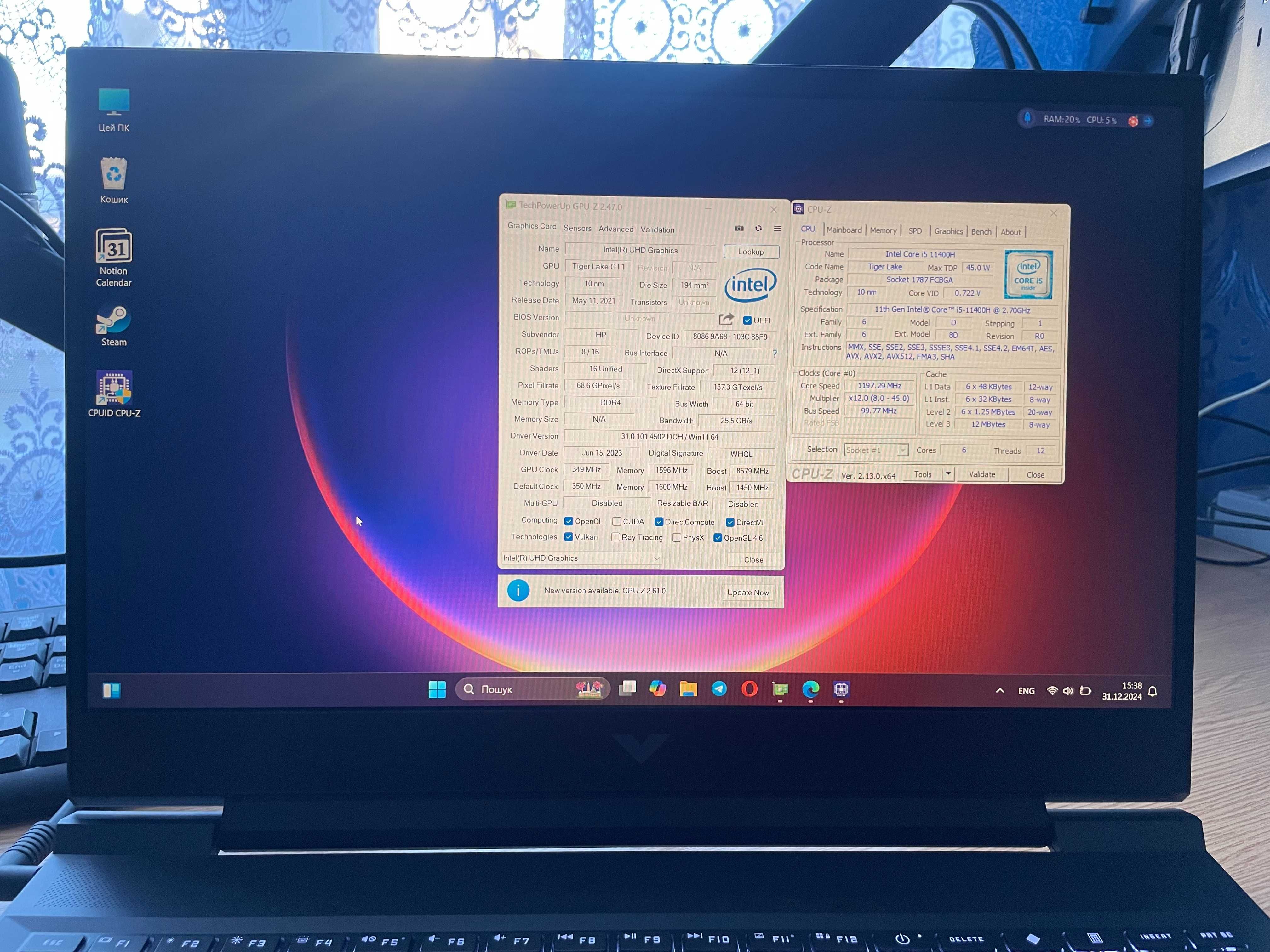 HP Victus 16, I5-11400H, GeForce RTX 3050 4GB, RAM 32GB, SSD 1TB