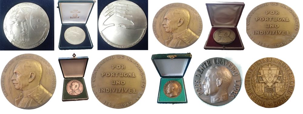 Medalhas Comemorativas em Bronze e Prata 1950’s a 1990’s