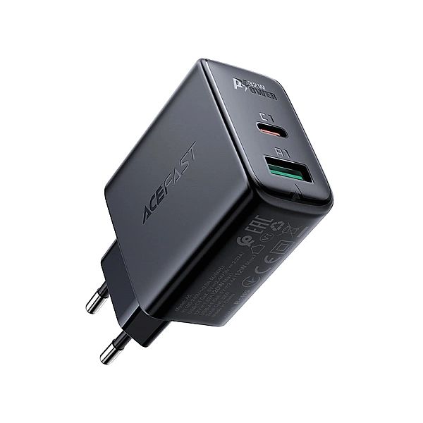 Acefast ładowarka sieciowa USB Typ C / USB 32W, PPS, PD, QC 3.0, AFC,