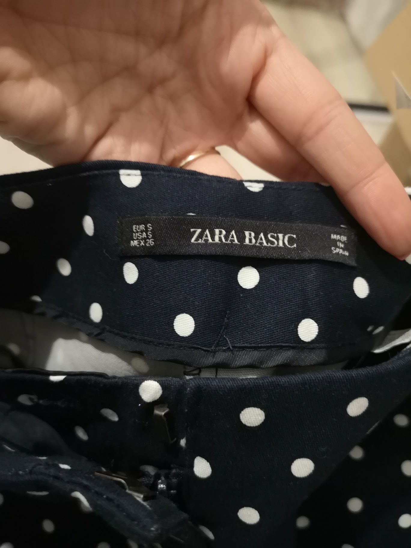 Krótkie spodenki S Zara w grochy retro boho Vintage