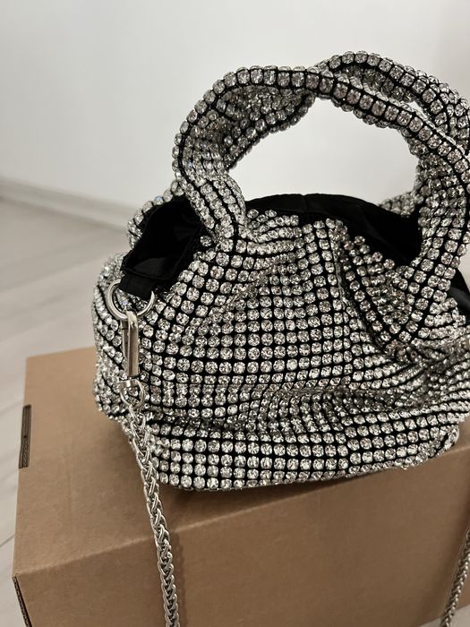 Сумка зі стразами, маленька з ручками