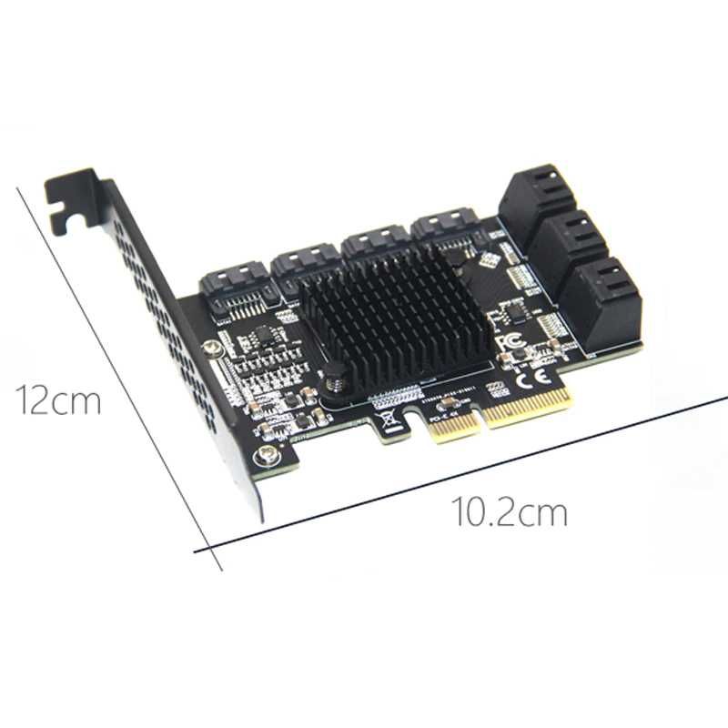 Karta SATA 10 portow PCI Express X4 3.0 do SATA3 6 gb/s ASM1166