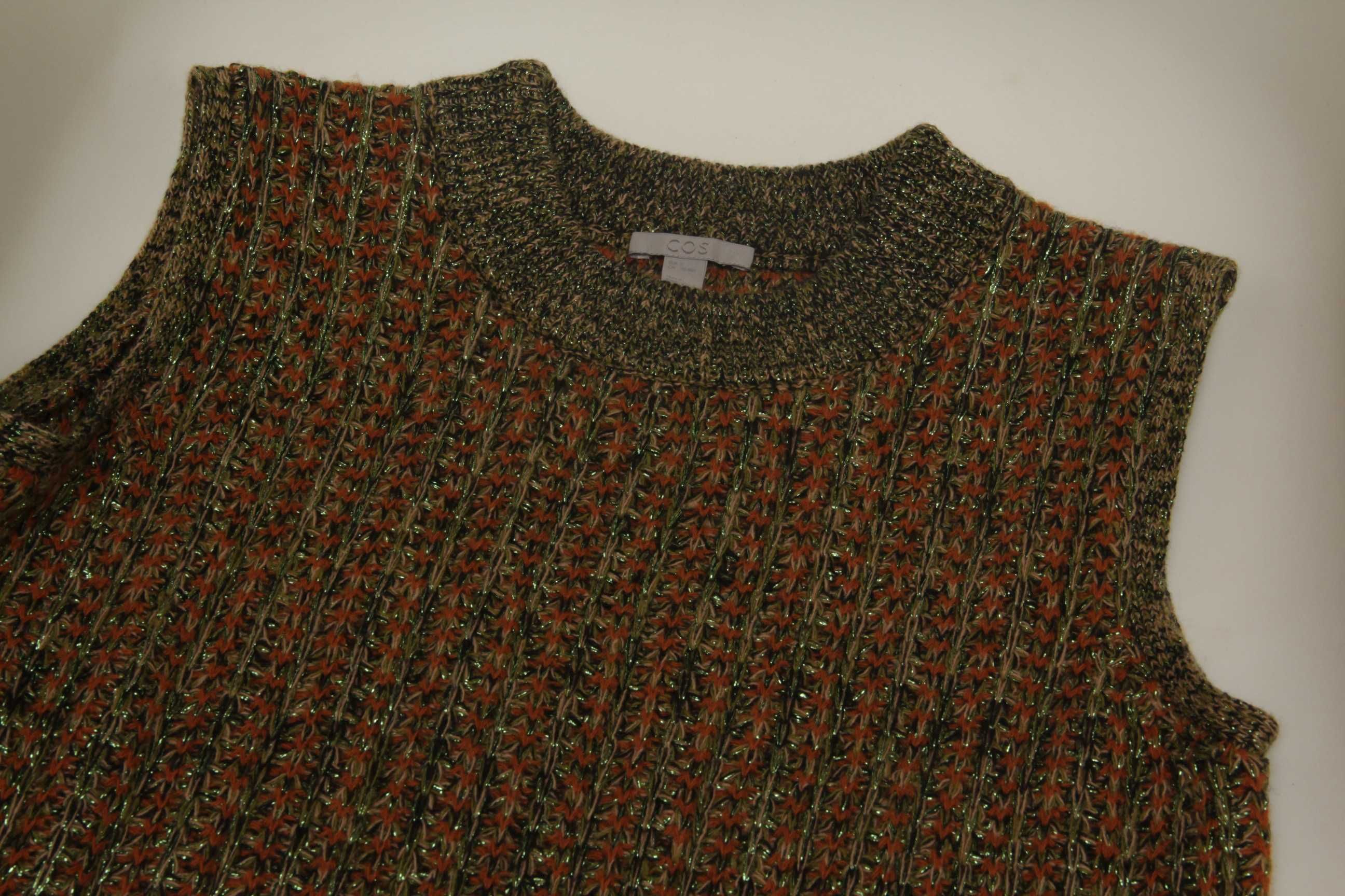 COS рр S свитер из шерсти с металлической пряжей