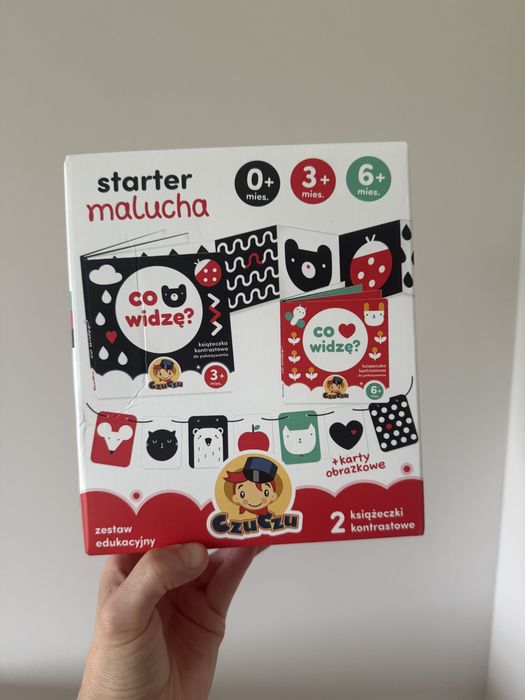 Starter malucha CzuCzu zestaw startowy dla niemowlaka kontrastowe NOWE