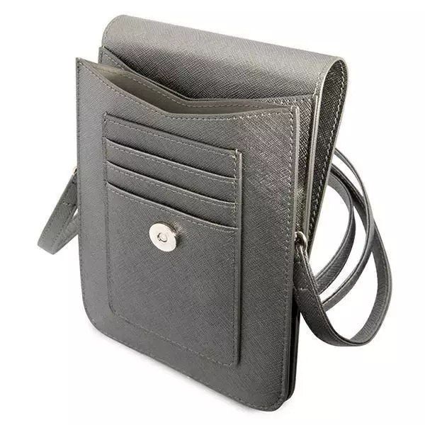 guess torebka guwbsatmgr szary/grey saffiano triangle