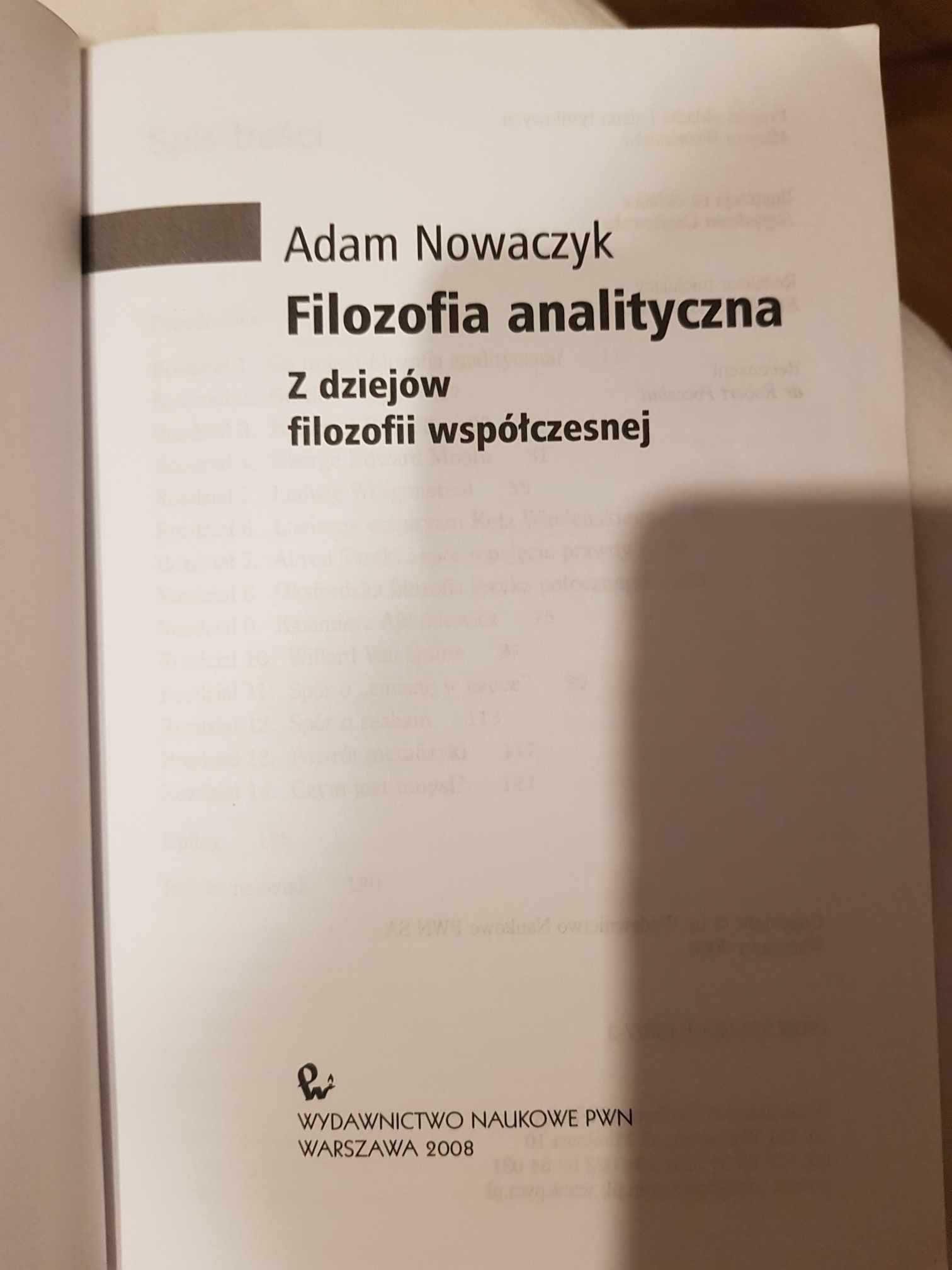 Filozofia analityczna Adam Nowaczyk
