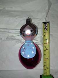 Bombka ,bombki choinkowa prl lala ,agatka 12 cm