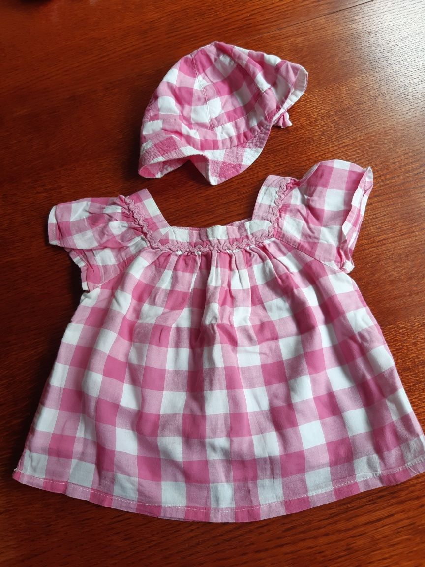 Komplet ubrań letnich dla dziewczynki, r. 62-68 cm