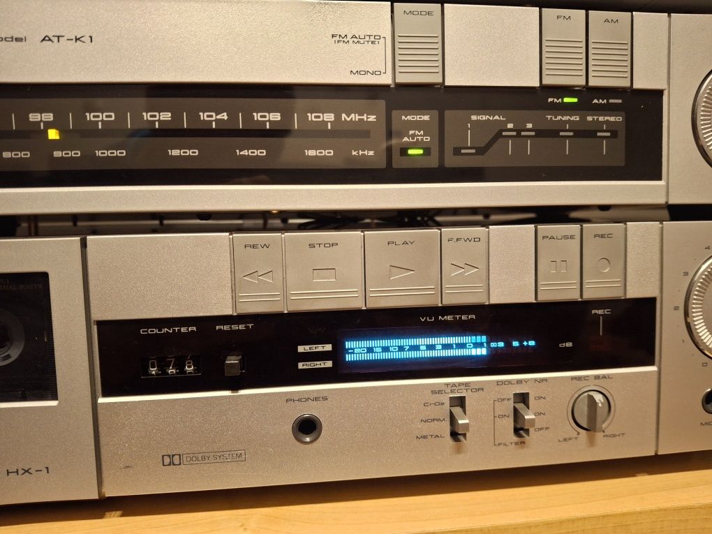 Wieża AKAI 3 elementy AM-U1 AT-K1 HX-1