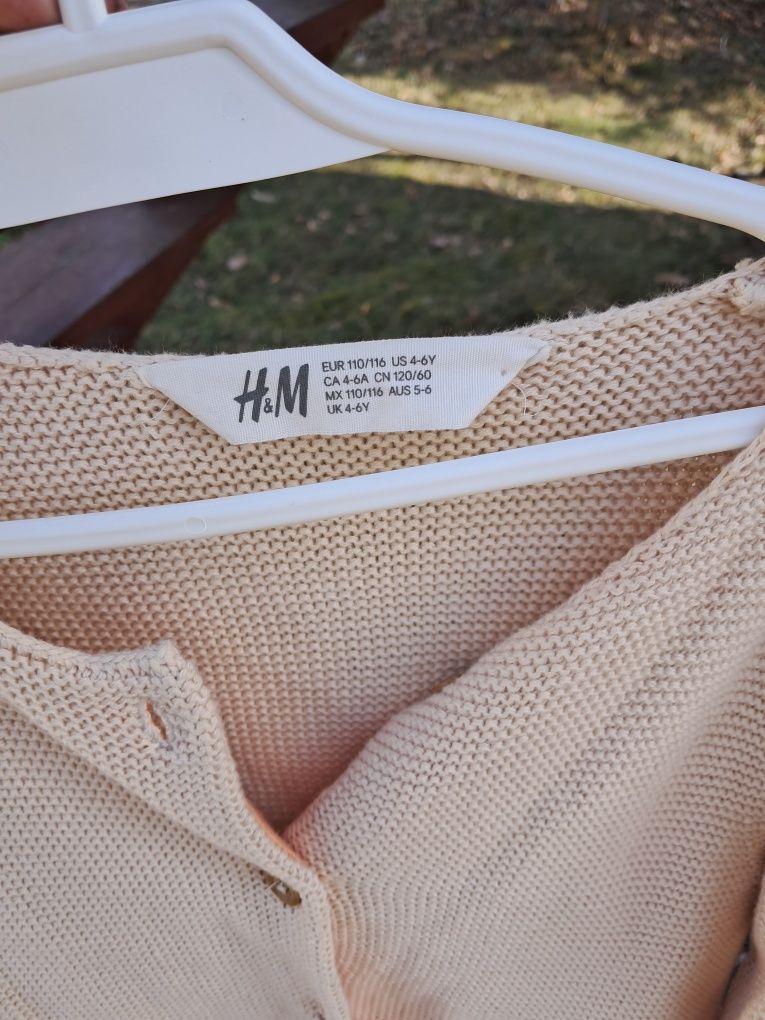Kardigany Sweterki H&M 116-122  2szt
