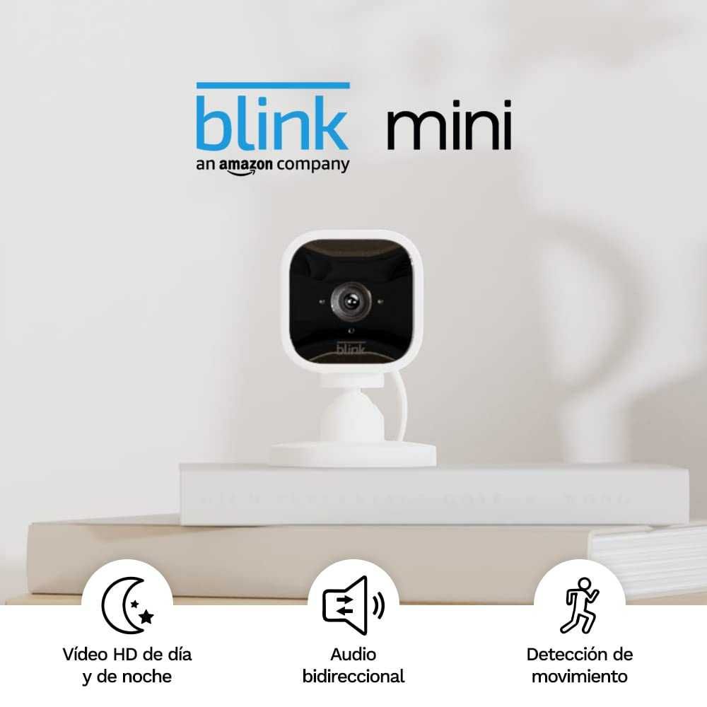 Amazon Blink Mini, Câmara de Segurança HD 1080P, Conjunto de 2 Câmaras