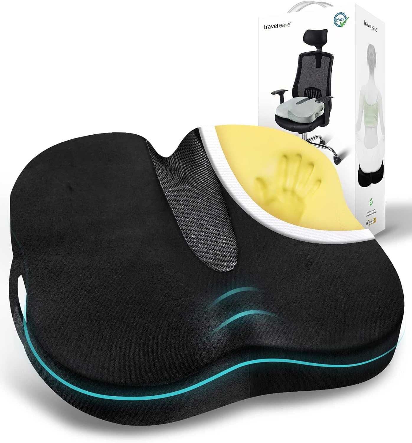 Poduszka na siedzenie Travel Ease Ergonomic Pillow Premium Memory Foam