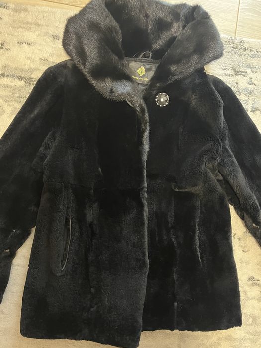 Шуба из норки и мутона