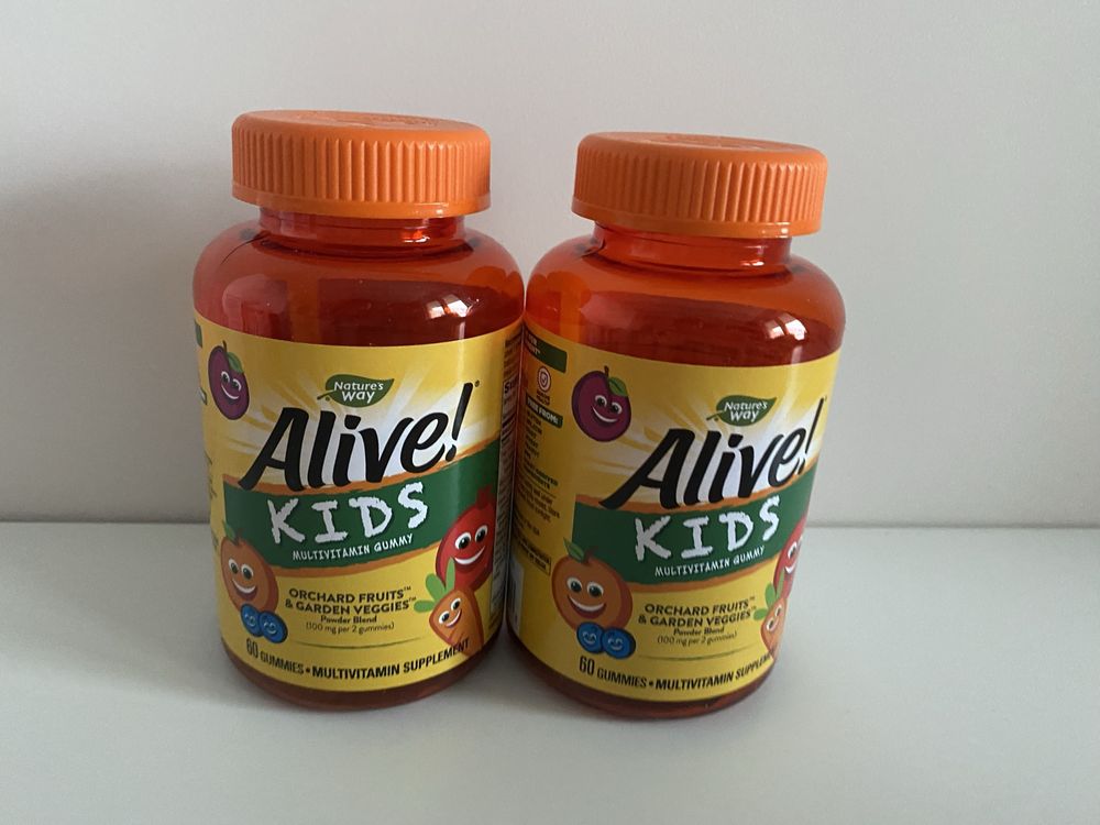 Мультивітаміни для дітей Alive kids 60 жувальних мармеладок natures wa