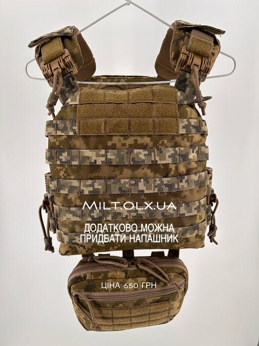 Плитоноска мультикам + балістика ДСТУ-2 в камербанди піксель multicam