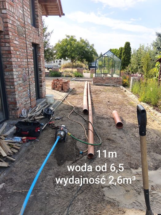 Wiercenie studni, pompa ręczna abisynka do 8m